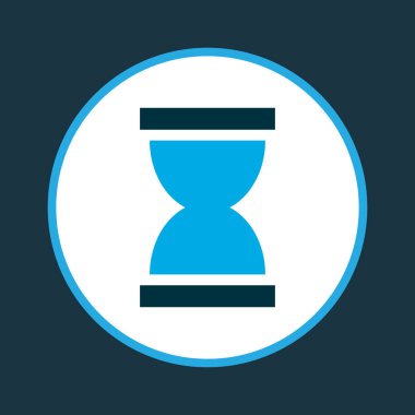 Kum saati simgesi renkli sembol. Moda tarzında birinci kalite izole kum saati ögesi.