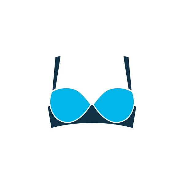 Symbole de couleur icône de soutien-gorge. Élément de lingerie isolée de qualité Premium dans un style tendance . — Image vectorielle