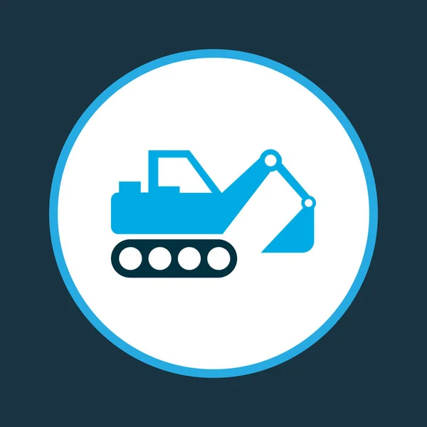 Excavator icon colored symbol. Premium quality isolated digger element in trendy style. — Stock Photo, Image