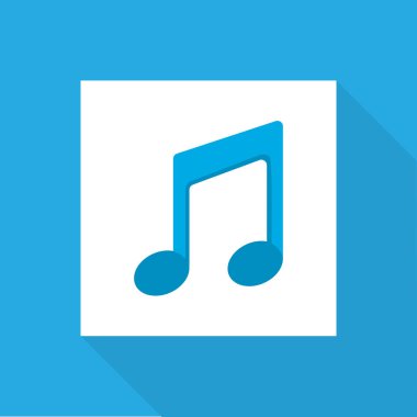 Müzik simgesini düz sembolü. Premium kalite izole sesi öğe trendy tarzı.