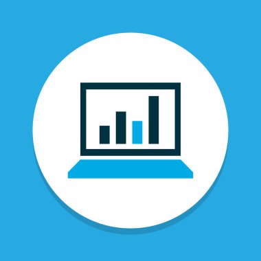 İstatistik simgesi renkli sembol. Premium kalite izole analytics öğe trendy tarzı.