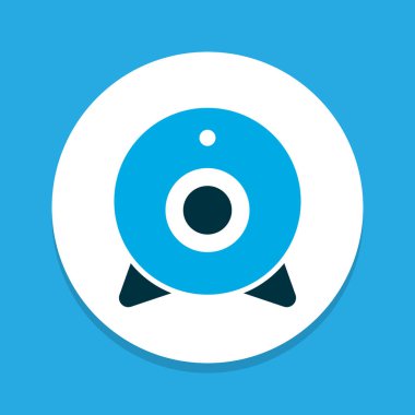 Web Kamerası simgesi renkli sembol. Premium kalite izole kamera öğe trendy tarzı.