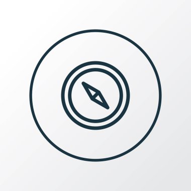 Pusula simgesini satır sembolü. Premium kalite yalıtılmış yönlendirme öğe trendy tarzı.