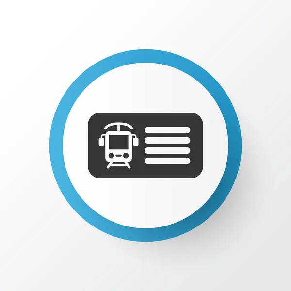 Tåg biljett ikon symbol. Premium kvalitet isolerade posten element i trendig stil. — Stock vektor
