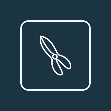 Mutfak makası simgesi satır sembolü. Premium kalite izole makası öğe trendy tarzı.