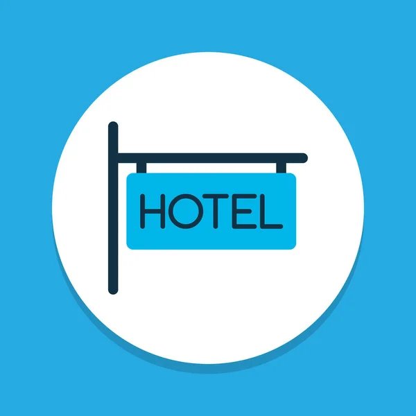 Simbolo colorato dell'icona del segno dell'hotel. Premium qualità elemento locanda isolato in stile trendy . — Foto Stock