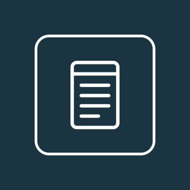 Not defteri simgesi satır sembolü. Premium kalite izole defter öğe trendy tarzı.