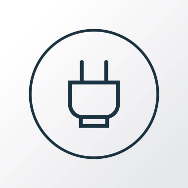 Soket simgesi satır sembolü. Premium kalite izole tak öğe trendy tarzı.