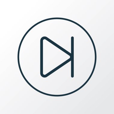 Bitirme simgesi satırı simgesi. İzole üstün kaliteli moda stil öğesinde bitirmek.