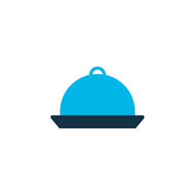 Yemek simgesi renkli sembol. Premium kalite izole tepsi öğe trendy tarzı.