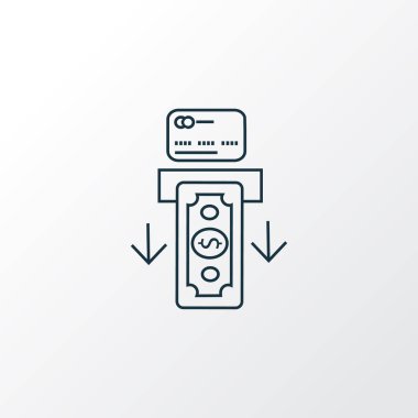 Nakit kart simgesini satır sembolü. Premium kalite izole satın alma öğesinde trendy tarzı.