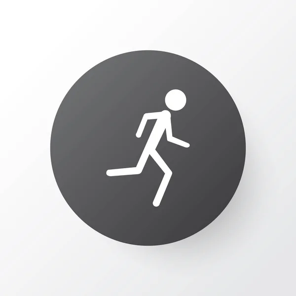 Символ піктограми бігу. преміум якості ізольований біговий елемент в стилі моди . — стокове фото