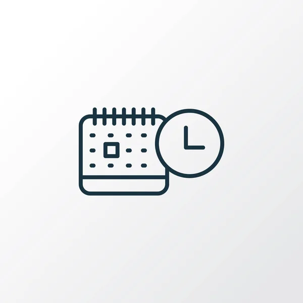 Olaylar Takvim simgesini satır sembolü. Premium kalite izole zamanlama öğesi trendy tarzı.