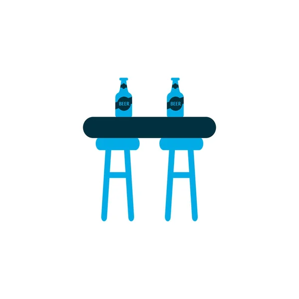 Bar icono del contador de color símbolo. Elemento interior de pub aislado de primera calidad en estilo moderno . — Vector de stock