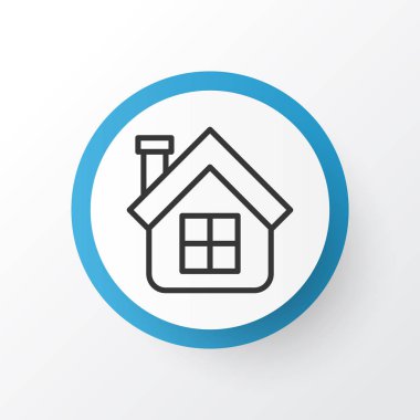 Emlak simgesi simgesi. Premium kalite izole konut öğesinde trendy tarzı.