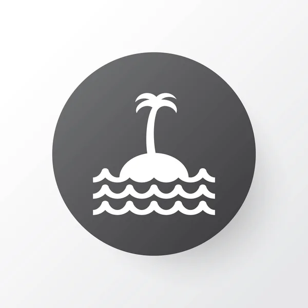 Wyspa ikonę symbolu. Elementu na białym tle rafa jakości premium w modnym stylu. — Zdjęcie stockowe