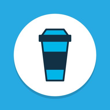 Kahve simgesi renkli sembol. Premium kalite izole kafeinsiz öğesinde trendy tarzı.