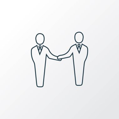 Ortaklık simgesi satır sembolü. Premium kalite izole işbirliği öğe trendy tarzı.