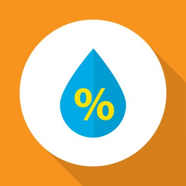 Damla simgesi düz sembolü. Premium kalite izole damla öğe trendy tarzı.