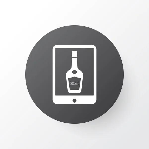 Drick ikoner set med elite cognac element. Isolerade vektor illustration drink ikoner. — Stock vektor