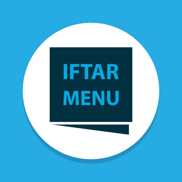 Menyikonen färgad symbol. Premium kvalitet isolerad iftar element i trendig stil. — Stockfoto