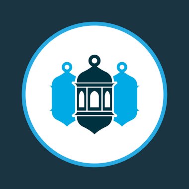 İbadet simgesi renkli sembol. Premium kalite izole Camii fener öğe trendy tarzı.