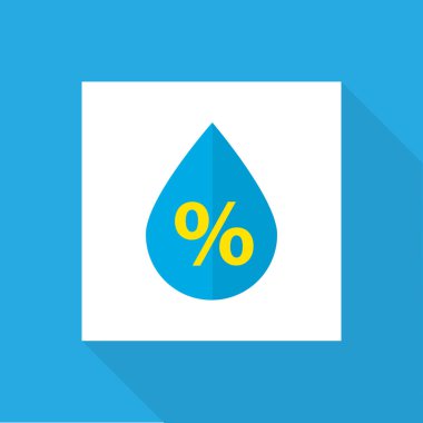 Damla simgesi düz sembolü. Premium kalite izole damla öğe trendy tarzı.