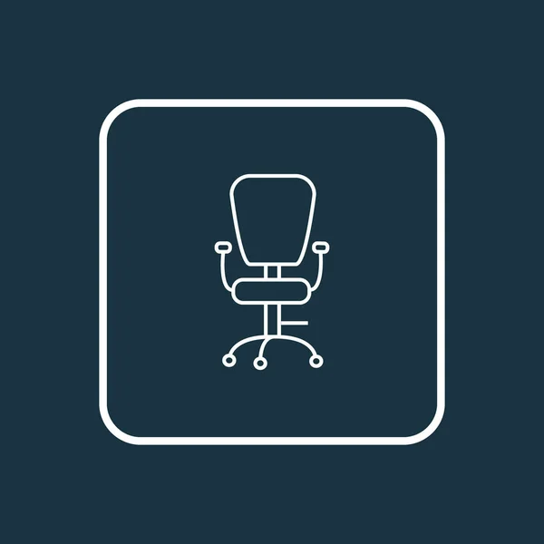 Символ линии значка кресла офиса. Высококачественное изолированное эргономичное кресло в модном стиле . — стоковый вектор