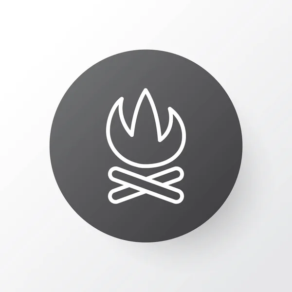 キャンプファイヤー アイコンのシンボル。トレンディなスタイルのプレミアム品質分離焚き火要素. — ストックベクタ