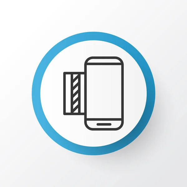 Mobiel betalen pictogram symbool. Premium kwaliteit geïsoleerd mobiele service-element in de trendy stijl. — Stockvector