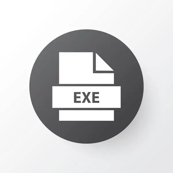Значок Exe. Высококачественный изолированный программный элемент в модном стиле . — стоковый вектор