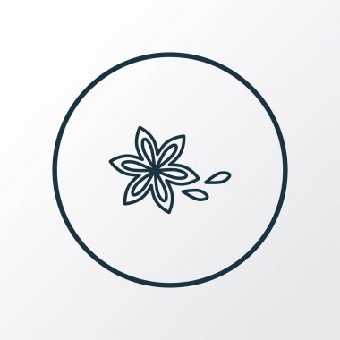 Yıldız anason simgesi satır sembolü. Premium kalite izole tarçın öğesinde trendy tarzı.