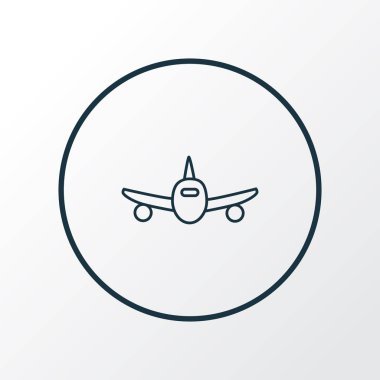 Uçak simgesi satır sembolü. Premium kalite izole uçak öğe trendy tarzı.