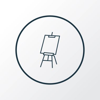 Çizim şövale simgesi satır sembolü. Premium kalite izole tuval öğe trendy tarzı.