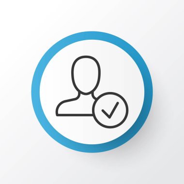 Approv simgesi simgesi. İzole üstün kaliteli moda stil öğesinde onaylamak.