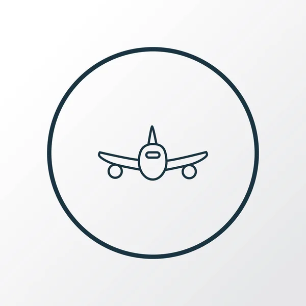 Αεροπλάνο εικονίδιο γραμμή σύμβολο. Πριμοδότηση ποιότητας απομονωμένες αεροσκαφών στοιχείο σε μοντέρνο στυλ. — Διανυσματικό Αρχείο