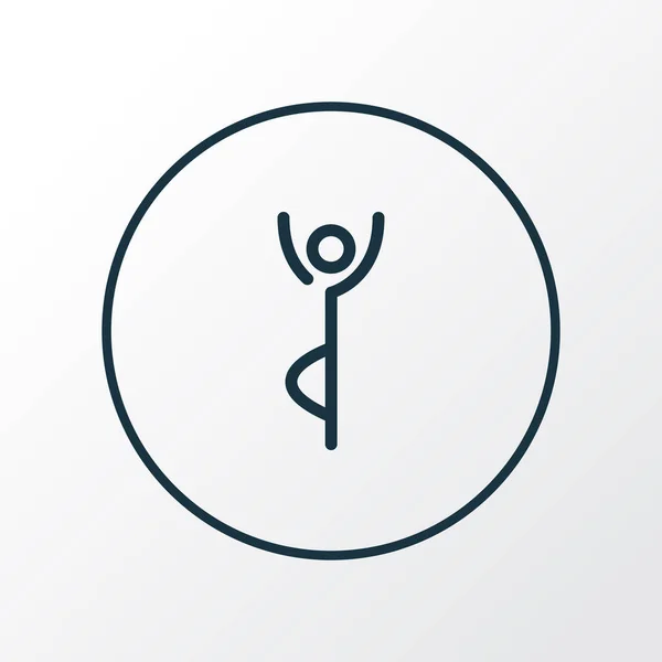 Yoga pose icon line simple. Изолированный медитирующий элемент высшего качества в модном стиле . — стоковый вектор