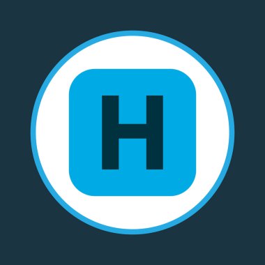 Hastane simgesi renkli sembol. Premium kalite izole Polikliniği helikopter pisti öğe trendy tarzı.