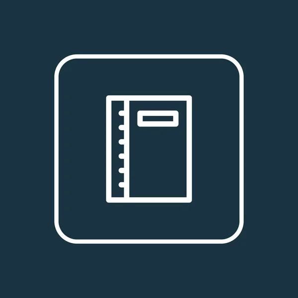 Simbolo linea icona notebook. Elemento Blocco note isolato di qualità premium in stile trendy. — Foto Stock
