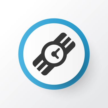 Kol saati simgesi simgesi. Premium kalite izole saat öğesi trendy tarzı.