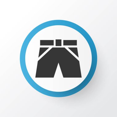 Şort simgesi simgesi. Premium kalite izole mayo kumaş öğe trendy tarzı.