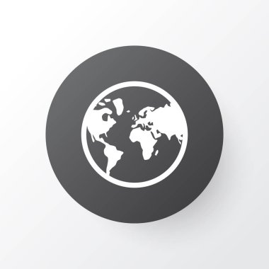 Dünyanın simgesi simgesini. Premium Kalite izole gezegen öğe Trendy tarzı.