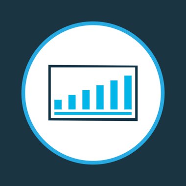 Proje sunum simgesi renkli sembol. Premium kalite izole istatistikleri öğe trendy tarzı.