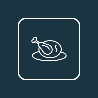 Tavuk simgesi satır sembolü. Premium kalite izole Türkiye öğe trendy tarzı.