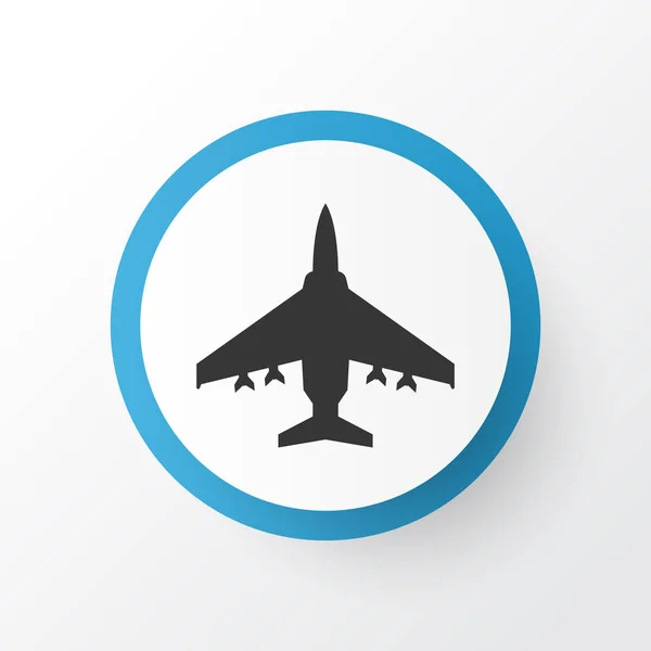 Σύμβολο εικονίδιο μαχητής. Πριμοδότηση ποιότητας απομονωμένες αεροσκαφών στοιχείο σε μοντέρνο στυλ. — Διανυσματικό Αρχείο