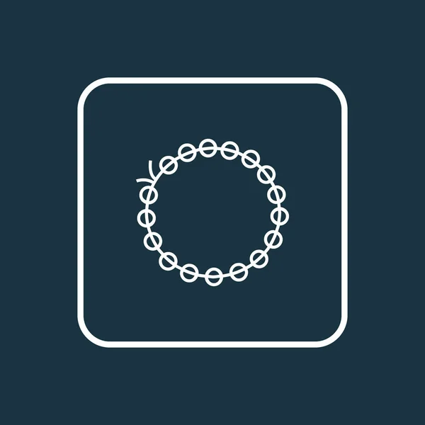 Icono de abalorios símbolo de línea. Elemento pulsera aislado de primera calidad en estilo moderno . — Vector de stock