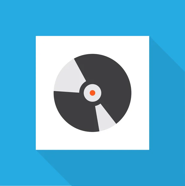 Compact disk pictogram platte symbool. Premium kwaliteit geïsoleerd dj element in trendy stijl. — Stockvector