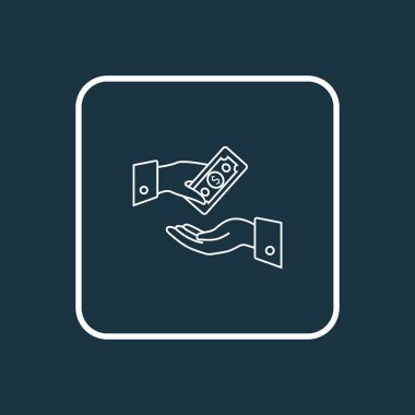 Ödeme simgesi satır sembolü olsun. Premium kalite izole kazanç öğe trendy tarzı.