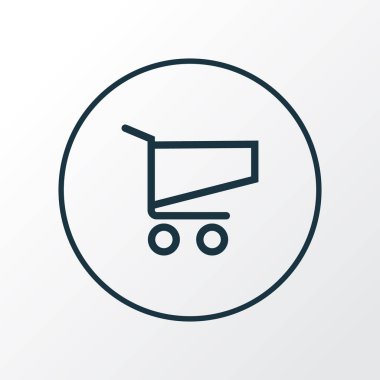 Alışveriş simgesi satır sembolü. Premium kalite izole sepeti öğe trendy tarzı.