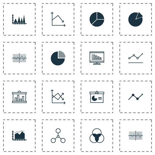 Grafikonok, diagramok és statisztikai ikonok. Prémium minőségű szimbólumgyűjtemény. Az ikonok használhatók web, app és UI tervezéshez.. — Stock Fotó